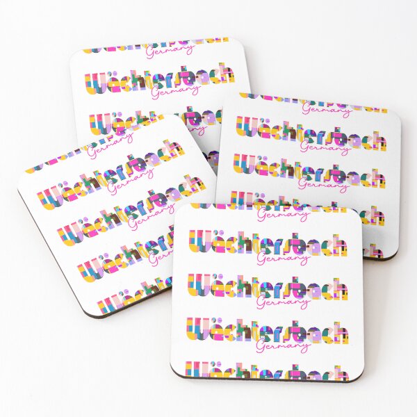 Item preview, Wächtersbach, Germany, Vibrant Abstract City Typography Art designed and sold by Wanderful-roads.