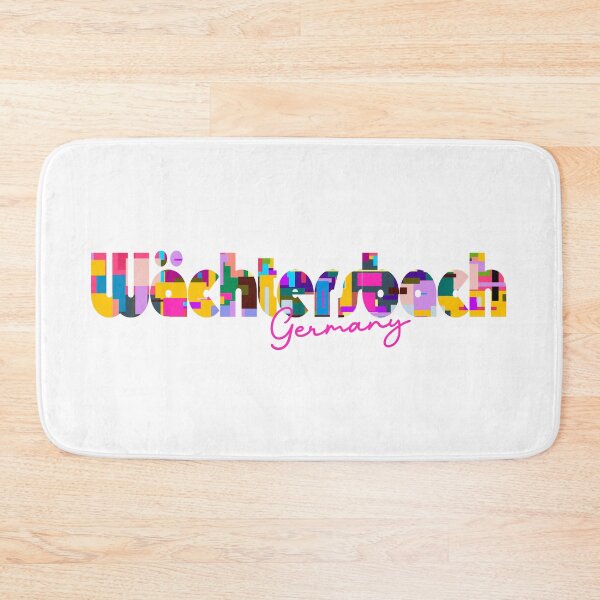 Item preview, Wächtersbach, Germany, Vibrant Abstract City Typography Art designed and sold by Wanderful-roads.