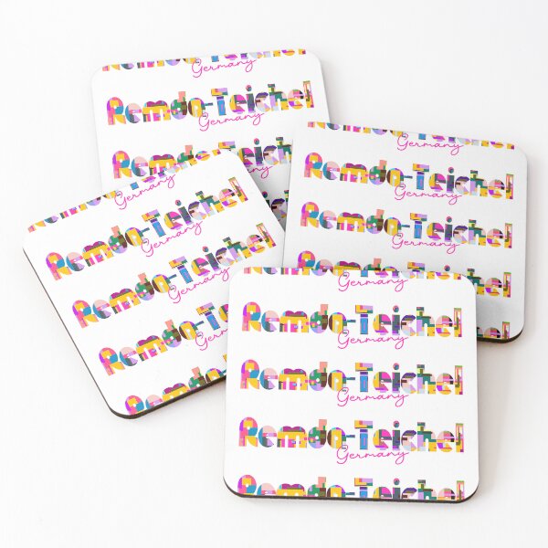 Item preview, Remda-Teichel, Germany, Vibrant Abstract City Typography Art designed and sold by Wanderful-roads.