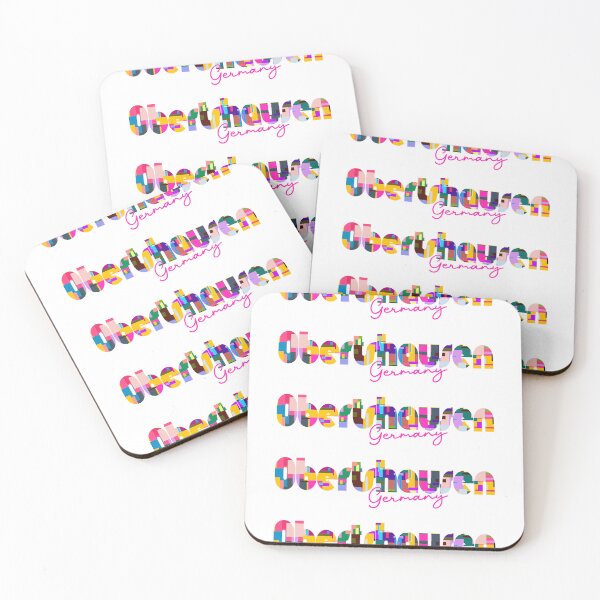 Item preview, Obertshausen, Germany, Vibrant Abstract City Typography Art designed and sold by Wanderful-roads.