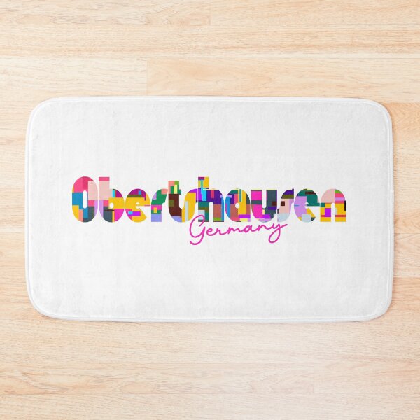 Item preview, Obertshausen, Germany, Vibrant Abstract City Typography Art designed and sold by Wanderful-roads.