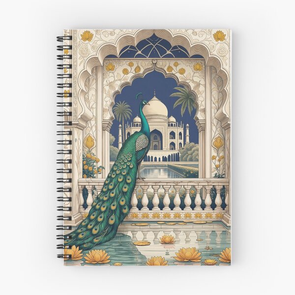 Item preview, Mughal Luxury Decor for Living Room | Taj Mahal Peacock Wall Art | Royal Indian Gift | Elegant Bedroom Print | Vintage Heritage Decor designed and sold by RSDigitalPrintDesign.