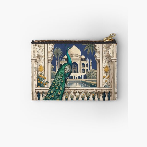 Item preview, Mughal Luxury Decor for Living Room | Taj Mahal Peacock Wall Art | Royal Indian Gift | Elegant Bedroom Print | Vintage Heritage Decor designed and sold by RSDigitalPrintDesign.