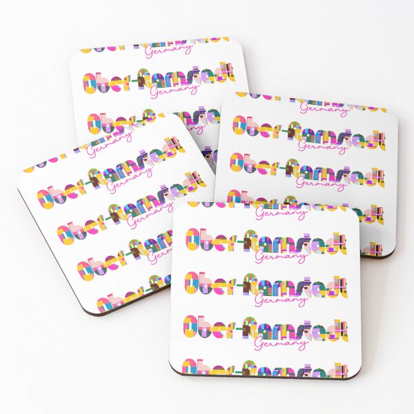 Item preview, Ober-Ramstadt, Germany, Vibrant Abstract City Typography Art designed and sold by Wanderful-roads.