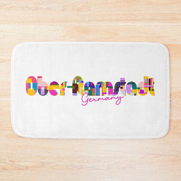 Item preview, Ober-Ramstadt, Germany, Vibrant Abstract City Typography Art designed and sold by Wanderful-roads.