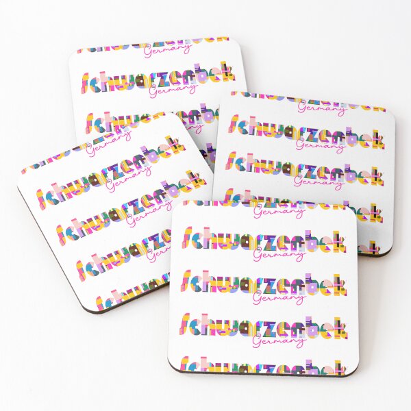 Item preview, Schwarzenbek, Germany, Vibrant Abstract City Typography Art designed and sold by Wanderful-roads.
