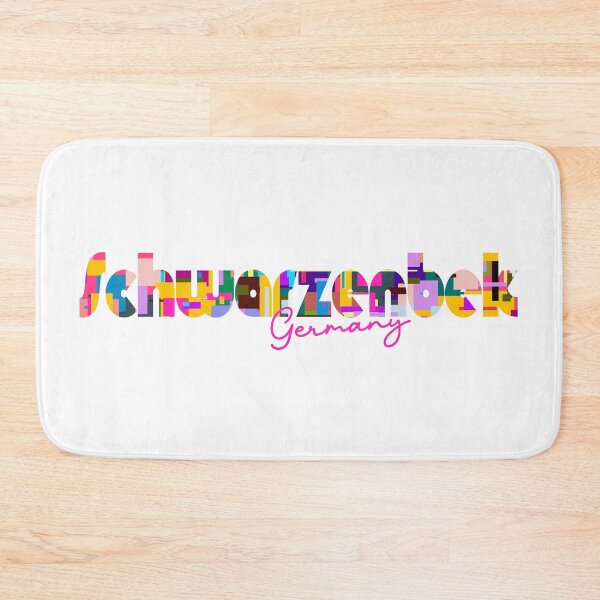Item preview, Schwarzenbek, Germany, Vibrant Abstract City Typography Art designed and sold by Wanderful-roads.