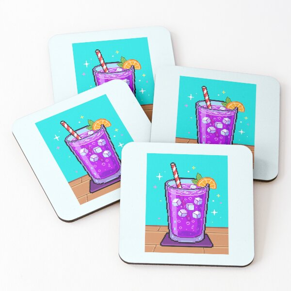 Item preview, Retro Pixel Art Purple Drink Cocktail designed and sold by SplashTastic.