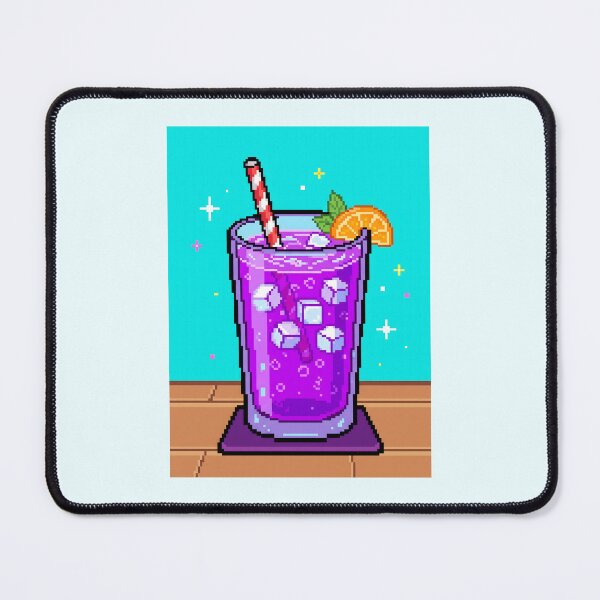 Item preview, Retro Pixel Art Purple Drink Cocktail designed and sold by SplashTastic.