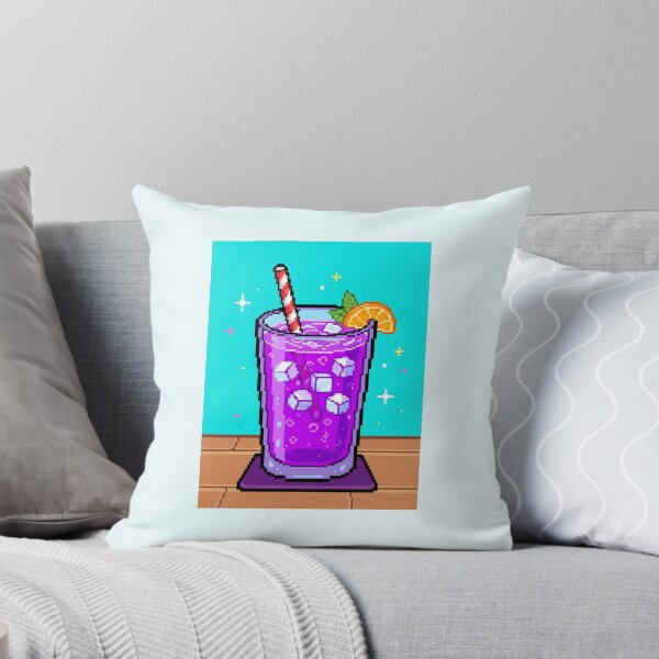 Item preview, Retro Pixel Art Purple Drink Cocktail designed and sold by SplashTastic.