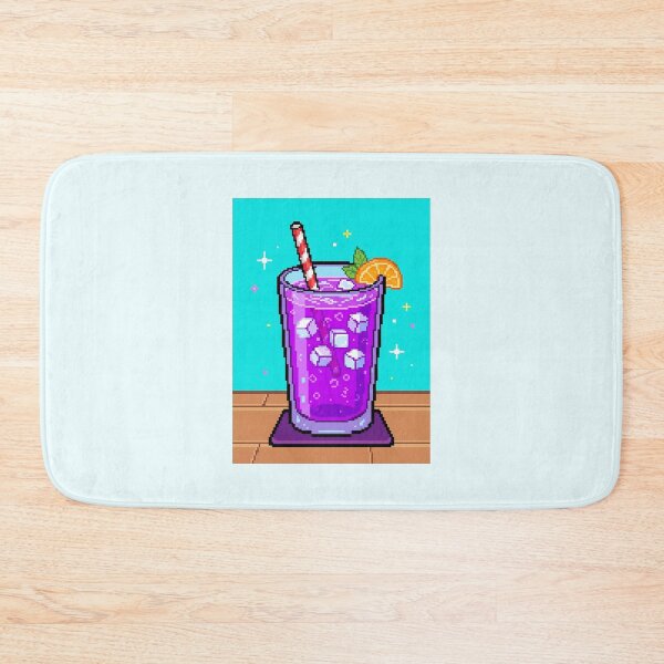 Item preview, Retro Pixel Art Purple Drink Cocktail designed and sold by SplashTastic.