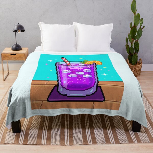 Item preview, Retro Pixel Art Purple Drink Cocktail designed and sold by SplashTastic.