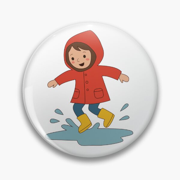 Item preview,  Puddle Splashing Fun - Cute Rainy Day Girl designed and sold by TatinkaArtskill.