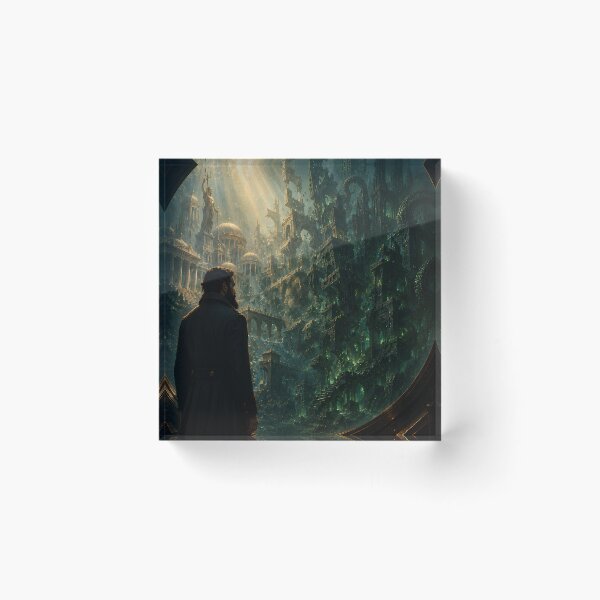 Item preview, Captain Nemo Witnesses the Collision of Atlantis and R'lyeh | Nautilus Literary Crossover Art designed and sold by Extravanganzza.
