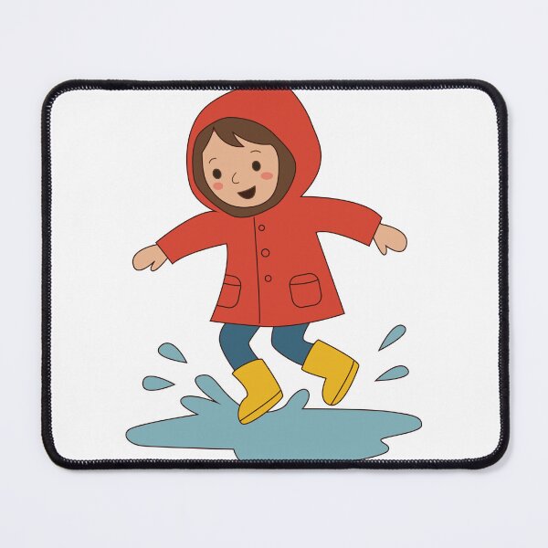 Item preview, Puddle Splashing Fun - Cute Rainy Day Girl designed and sold by TatinkaArtskill.