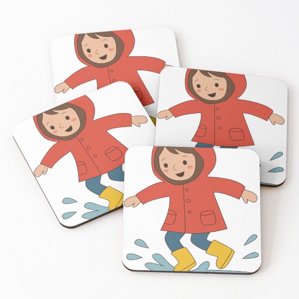 Item preview,  Puddle Splashing Fun - Cute Rainy Day Girl designed and sold by TatinkaArtskill.