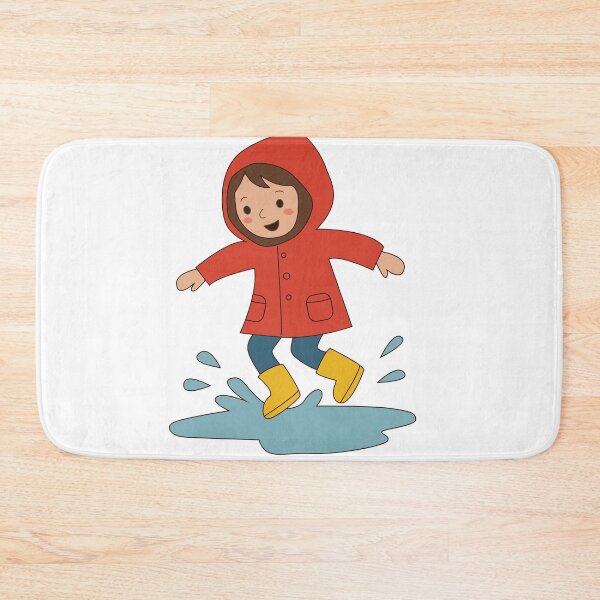 Item preview,  Puddle Splashing Fun - Cute Rainy Day Girl designed and sold by TatinkaArtskill.