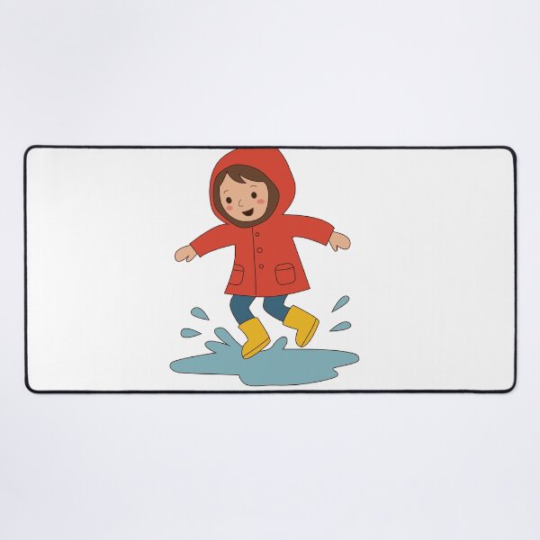 Item preview, Puddle Splashing Fun - Cute Rainy Day Girl designed and sold by TatinkaArtskill.