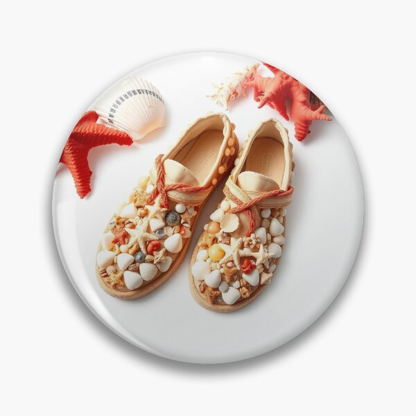 Item preview, A Pair Of Shoes Made From Coral And Seashells Beac designed and sold by QuirkThreadsCo.