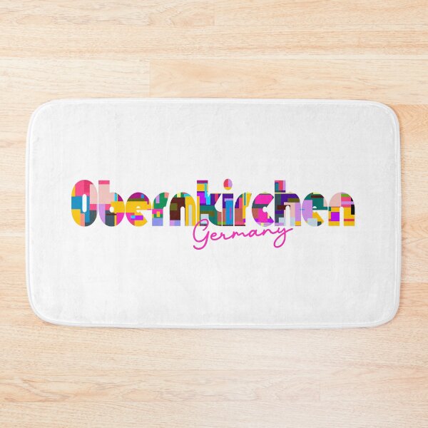 Item preview, Obernkirchen, Germany, Vibrant Abstract City Typography Art designed and sold by Wanderful-roads.