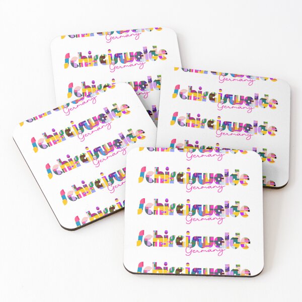 Item preview, Schirgiswalde, Germany, Vibrant Abstract City Typography Art designed and sold by Wanderful-roads.