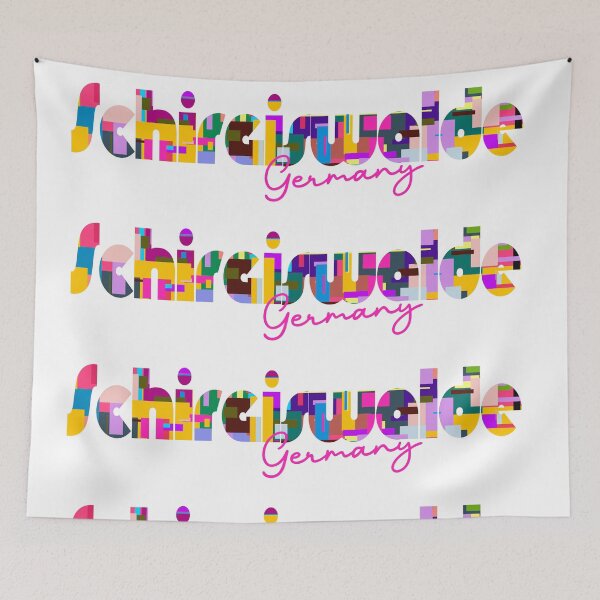 Item preview, Schirgiswalde, Germany, Vibrant Abstract City Typography Art designed and sold by Wanderful-roads.