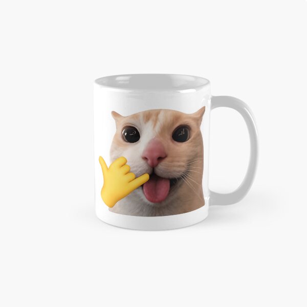 Item preview, Silly Cat Call Me Meme Sticker | Funny Cat Reaction | Cute Viral Cat Sticker designed and sold by nishaaa2111.