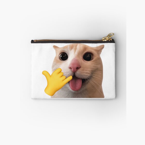 Item preview, Silly Cat Call Me Meme Sticker | Funny Cat Reaction | Cute Viral Cat Sticker designed and sold by nishaaa2111.