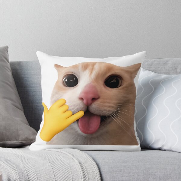 Item preview, Silly Cat Call Me Meme Sticker | Funny Cat Reaction | Cute Viral Cat Sticker designed and sold by nishaaa2111.