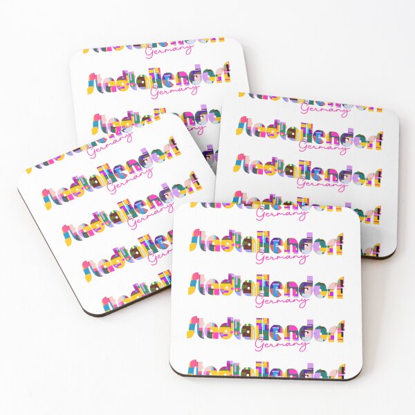 Item preview, Stadtallendorf, Germany, Vibrant Abstract City Typography Art designed and sold by Wanderful-roads.