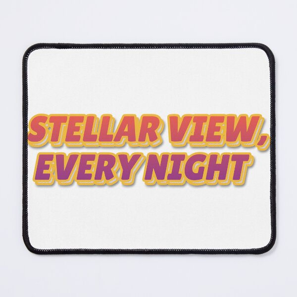 Item preview, "STELLAR VIEW, EVERY NIGHT" Retro Typography T-Shi designed and sold by QuirkThreadsCo.