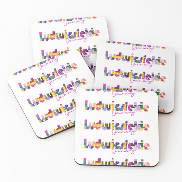 Item preview, Ludwigsfelde, Germany, Vibrant Abstract City Typography Art designed and sold by Wanderful-roads.