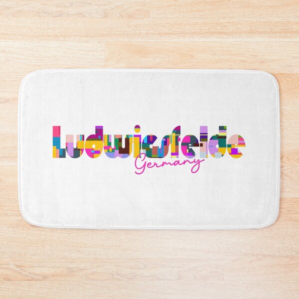 Item preview, Ludwigsfelde, Germany, Vibrant Abstract City Typography Art designed and sold by Wanderful-roads.