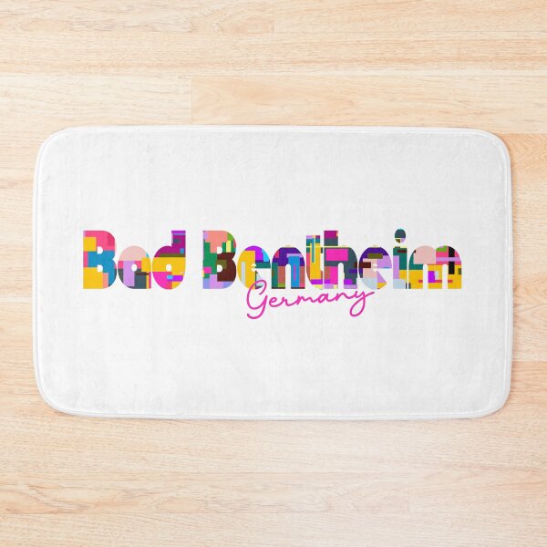 Item preview, Bad Bentheim, Germany, Vibrant Abstract City Typography Art designed and sold by Wanderful-roads.