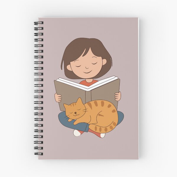 Item preview, Cozy Reading Time with Cat - Bookworm Girl designed and sold by TatinkaArtskill.
