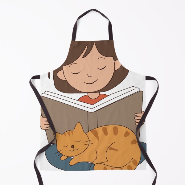 Item preview, Cozy Reading Time with Cat - Bookworm Girl designed and sold by TatinkaArtskill.