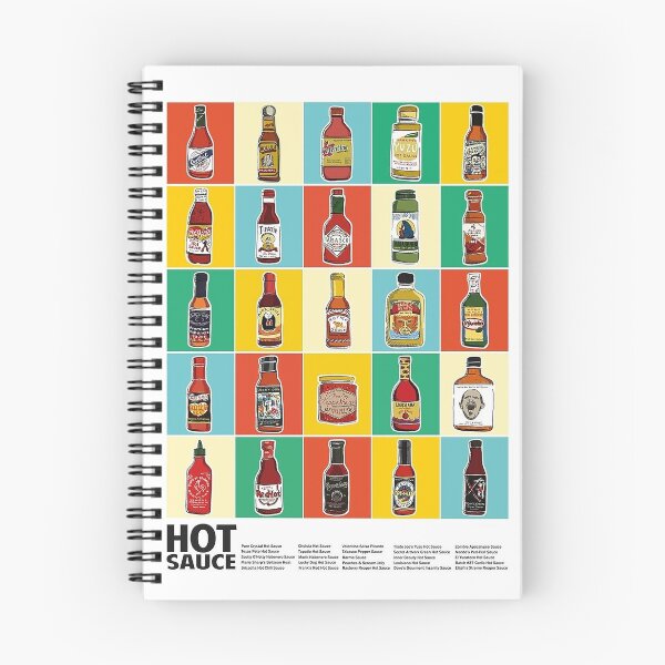 Item preview, Colorful Hot Sauce Bottle Grid  designed and sold by jamesthomasw.