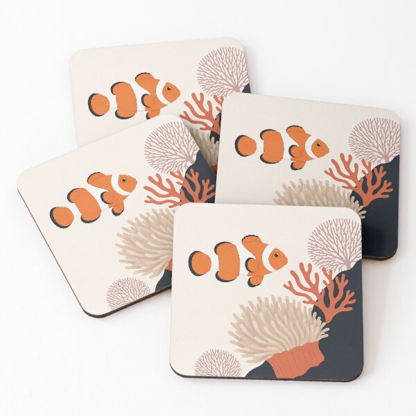 Item preview, Great Barrier Reef Australia Clownfish Minimalist Travel Poster designed and sold by pod24.