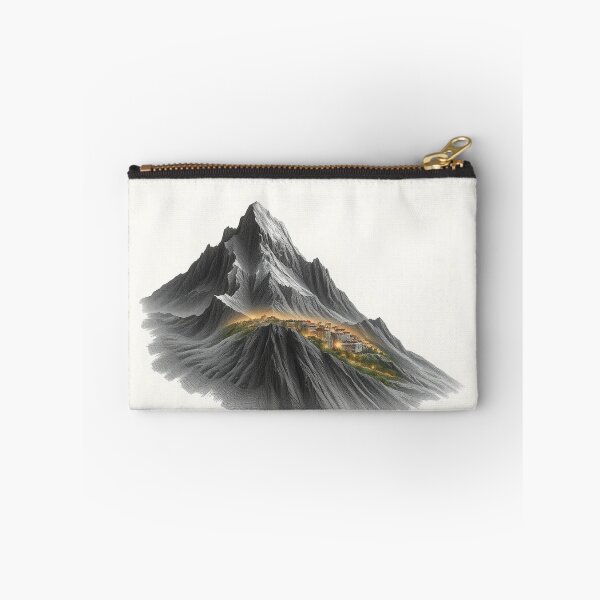 Item preview, A Mountain Range With A Hidden, Glowing City Vinta designed and sold by QuirkThreadsCo.