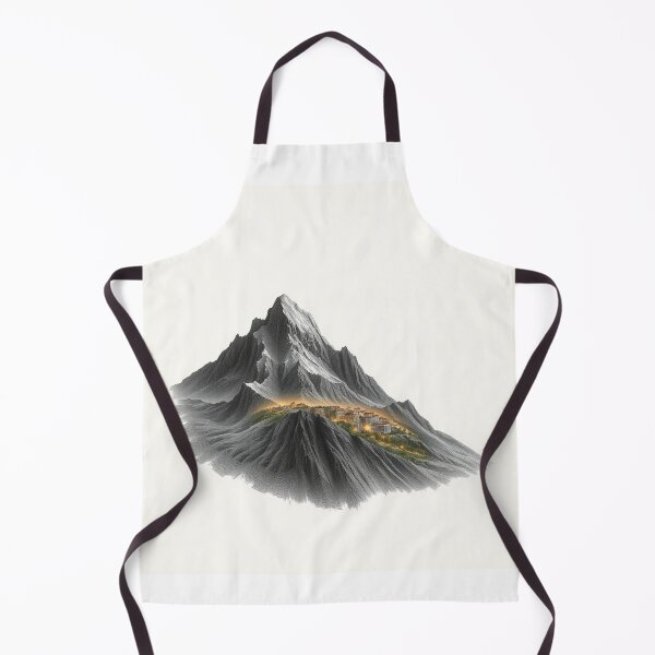 Item preview, A Mountain Range With A Hidden, Glowing City Vinta designed and sold by QuirkThreadsCo.