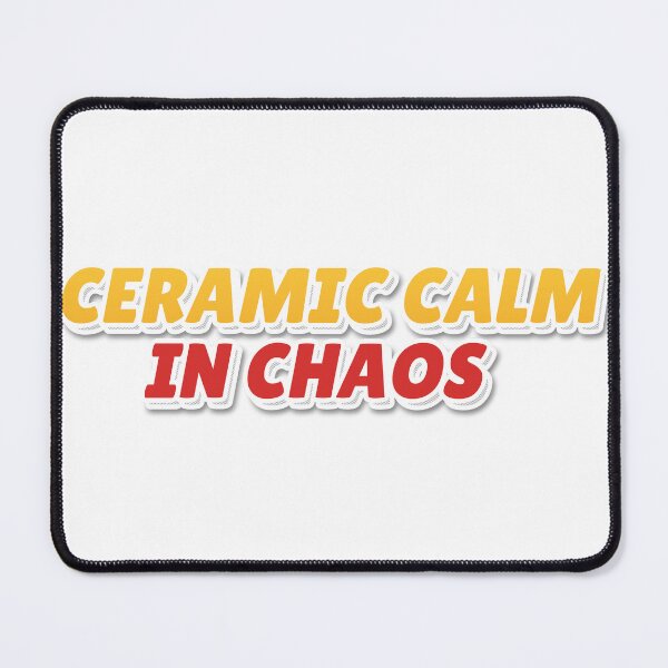 Artikelvorschau, "CERAMIC CALM IN CHAOS" Retro Typography Hoodie entworfen und verkauft von QuirkThreadsCo.