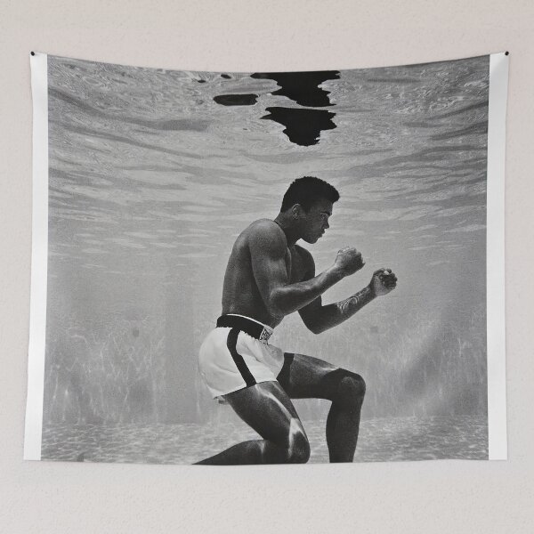Item preview, Boxer Training Underwater Black White Photo designed and sold by jamesthomasw.