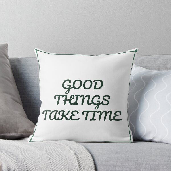 Item preview, "GOOD THINGS TAKE TIME" Minimalist Quote Sticker designed and sold by QuirkThreadsCo.