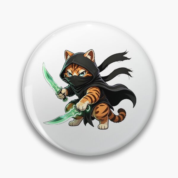 Item preview, Shadow Assassin - Cute Felis Nigripes Ninja Warrior designed and sold by ABYSSLAB.