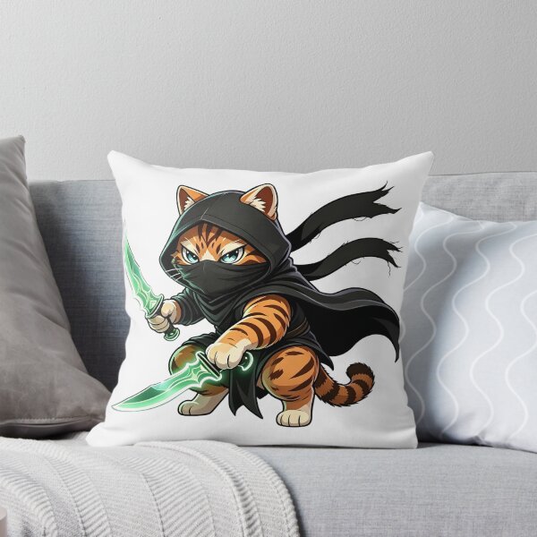 Item preview, Shadow Assassin - Cute Felis Nigripes Ninja Warrior designed and sold by ABYSSLAB.