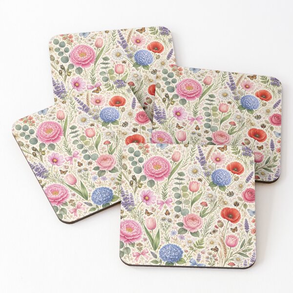Item preview, Seamless Botanical Wildflower Pattern with Peonies, Roses, Lavender & Eucalyptus Floral Design designed and sold by craftnthreads.