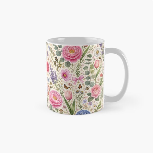 Item preview, Seamless Botanical Wildflower Pattern with Peonies, Roses, Lavender & Eucalyptus Floral Design designed and sold by craftnthreads.
