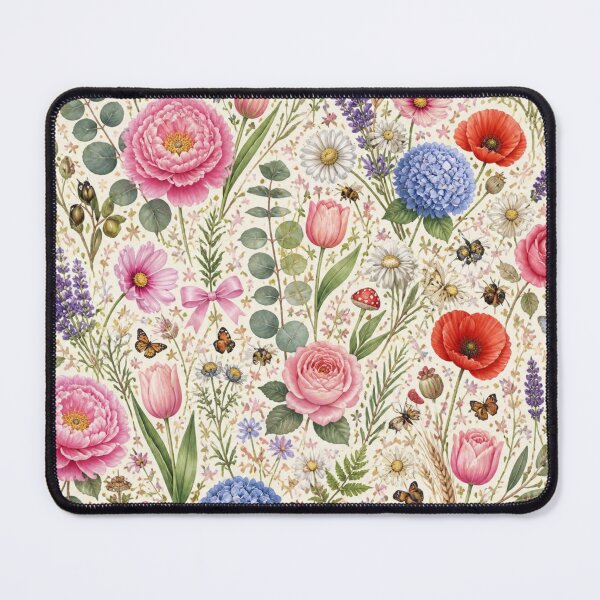Item preview, Seamless Botanical Wildflower Pattern with Peonies, Roses, Lavender & Eucalyptus Floral Design designed and sold by craftnthreads.