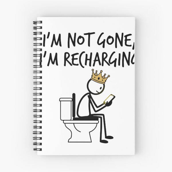 Item preview, I'm Not Gone I'm Recharging - Funny Toilet Stickman designed and sold by Custom3DPrints.