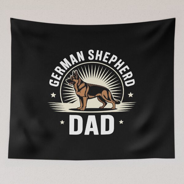 Item preview, German Shepherd Dad Vintage Sunburst Emblem designed and sold by GiaoCalonas.